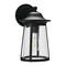 Hello Honey® Robert Stevenson Lighting Portside Matte Black Metal & Seedy Glass Outdoor Light